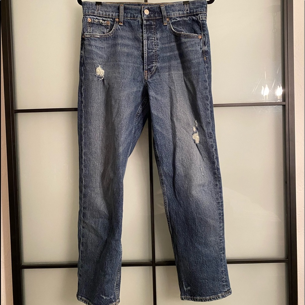 Gap high rise cheeky straight jeans size 28